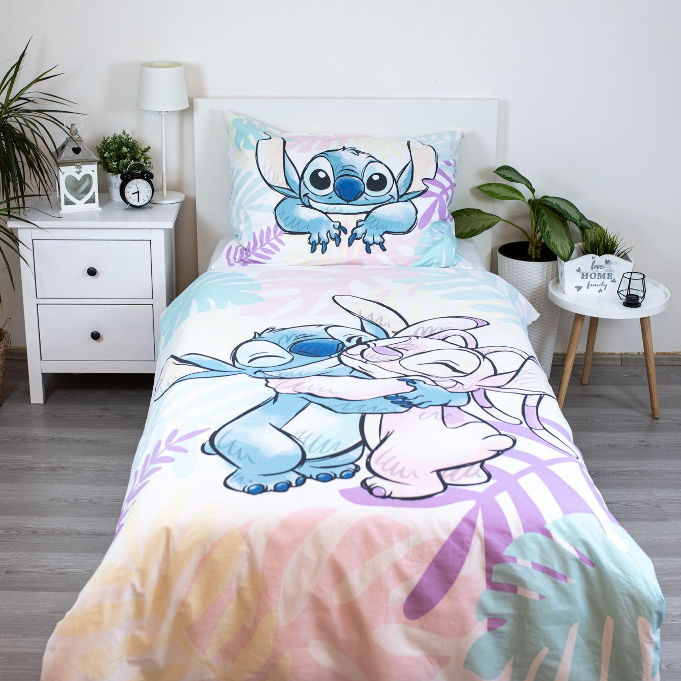 Pościel 140x200+70x90 cm Lilo and Stitch "Leaves"